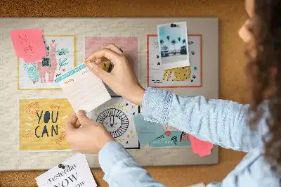 Motivational Slogans Printed Cork Memo Board