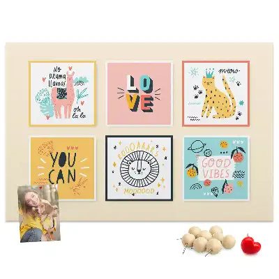 Motivational Slogans Printed Cork Memo Board