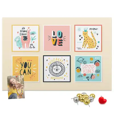 Motivational Slogans Printed Cork Memo Board