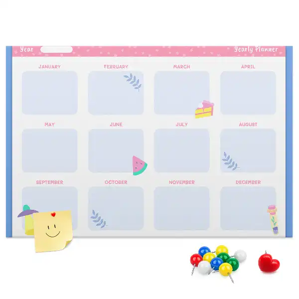 Printed Cork Board Monthly planner
