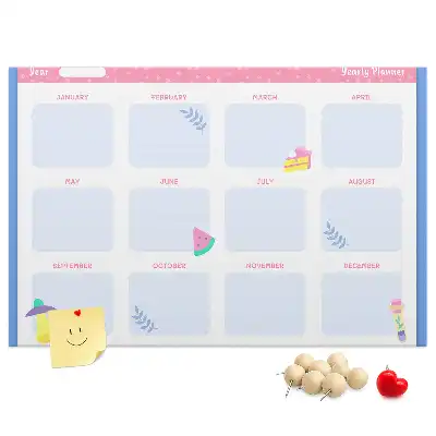 Printed Cork Board Monthly planner