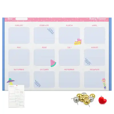 Printed Cork Board Monthly planner