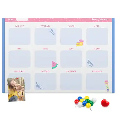 Printed Cork Board Monthly planner