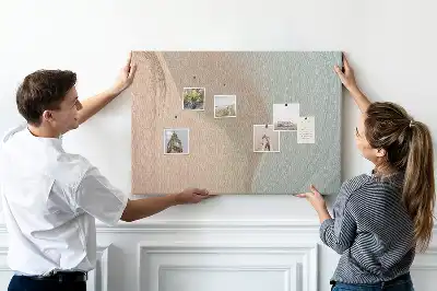 Abstract Waves Printed Cork Memo Board