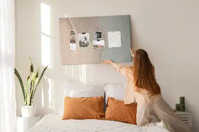 Abstract Waves Printed Cork Memo Board