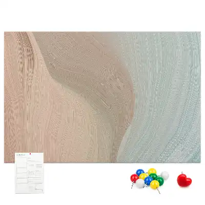Abstract Waves Printed Cork Memo Board