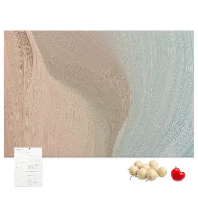 Abstract Waves Printed Cork Memo Board
