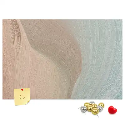 Abstract Waves Printed Cork Memo Board