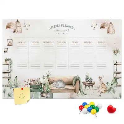 Printed Cork Board Cozy home planner