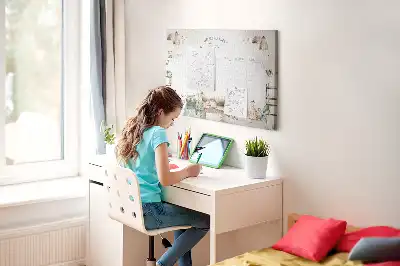 Printed Cork Board Cozy home planner