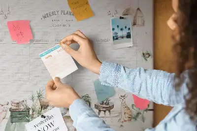 Printed Cork Board Cozy home planner