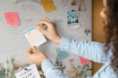 Printed Cork Board Cozy home planner