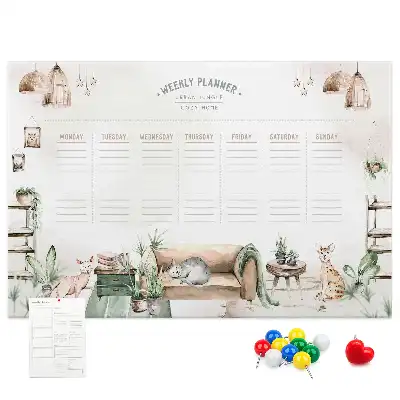 Printed Cork Board Cozy home planner