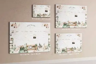 Printed Cork Board Cozy home planner