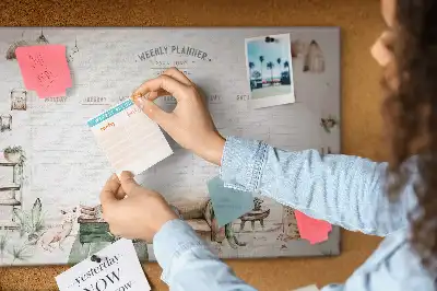 Printed Cork Board Cozy home planner