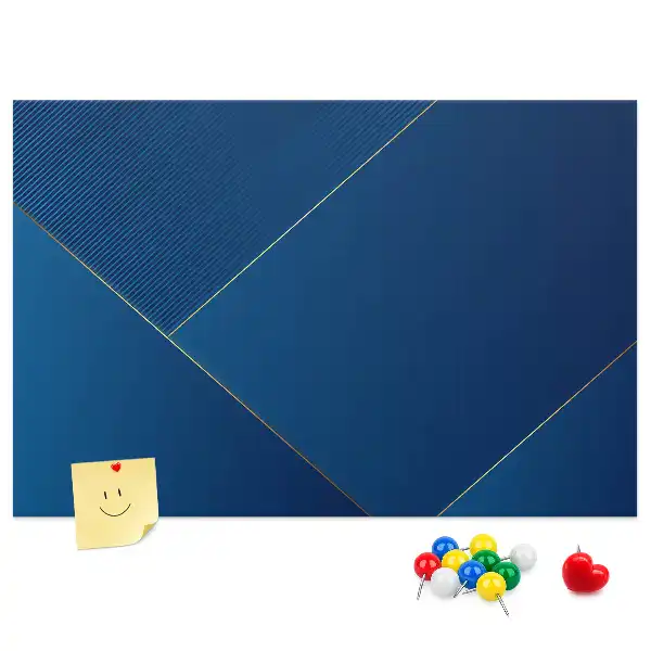 Printed Cork Memo Board with Ornamental Abstraction Design