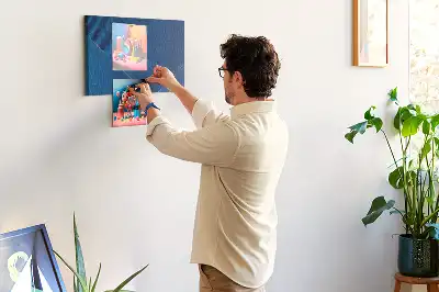 Printed Cork Memo Board with Ornamental Abstraction Design