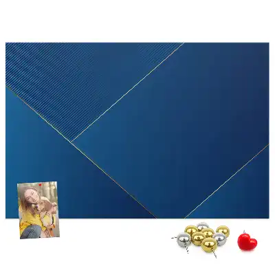 Printed Cork Memo Board with Ornamental Abstraction Design