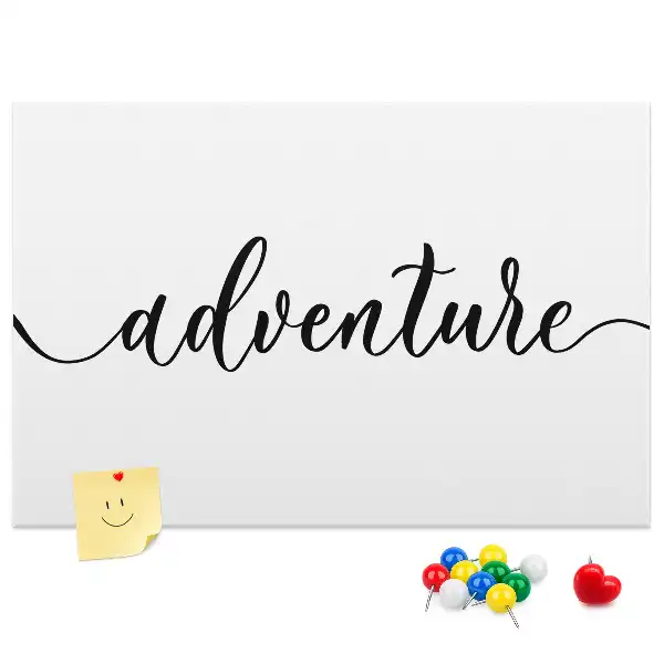 Adventure lettering cork memo board
