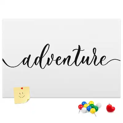 Adventure lettering cork memo board