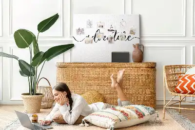 Adventure lettering cork memo board