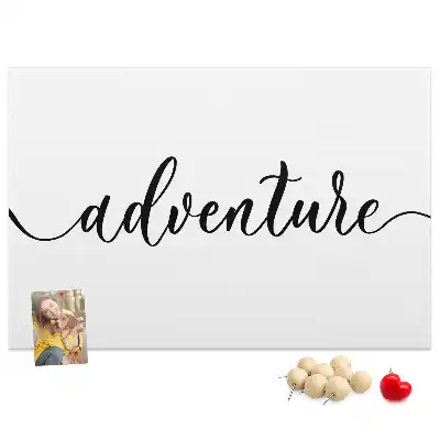 Adventure lettering cork memo board