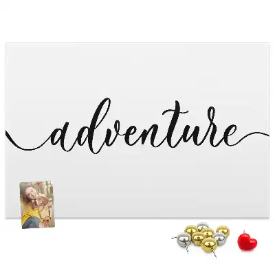 Adventure lettering cork memo board