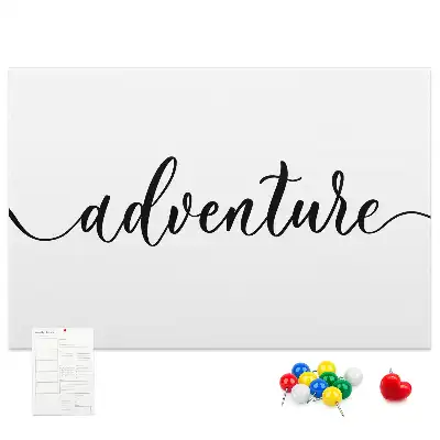 Adventure lettering cork memo board