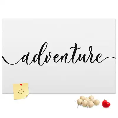 Adventure lettering cork memo board