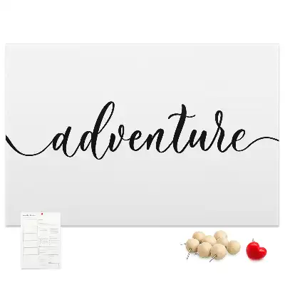Adventure lettering cork memo board
