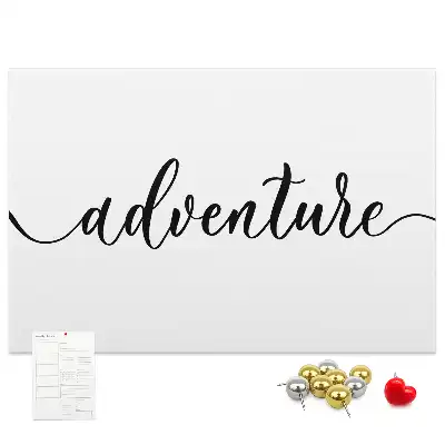 Adventure lettering cork memo board