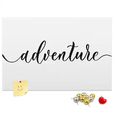 Adventure lettering cork memo board