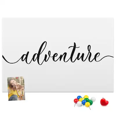 Adventure lettering cork memo board