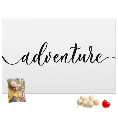 Adventure lettering cork memo board