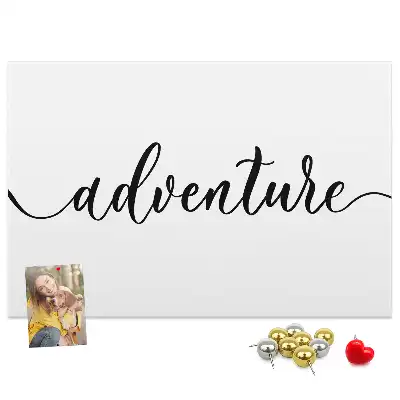 Adventure lettering cork memo board
