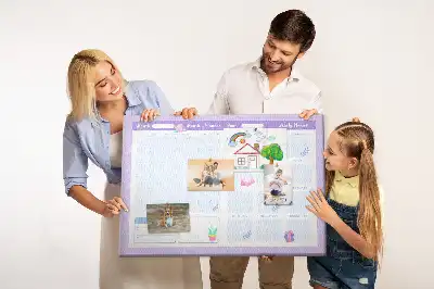 Printed Cork Yearly Planner Memo Board in Pink