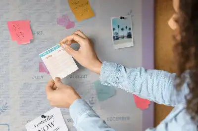 Printed Cork Yearly Planner Memo Board in Pink