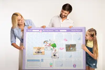 Printed Cork Yearly Planner Memo Board in Pink