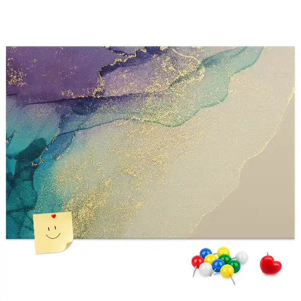 Decorative Printed Marble Cork Board