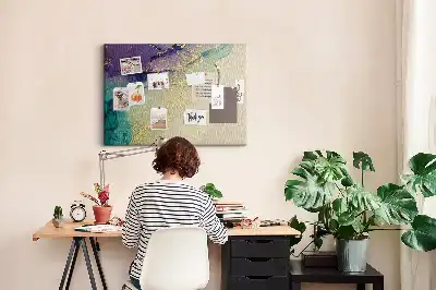 Decorative Printed Marble Cork Board