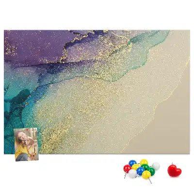 Decorative Printed Marble Cork Board