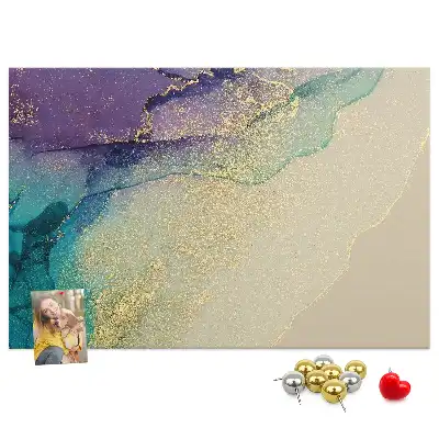 Decorative Printed Marble Cork Board