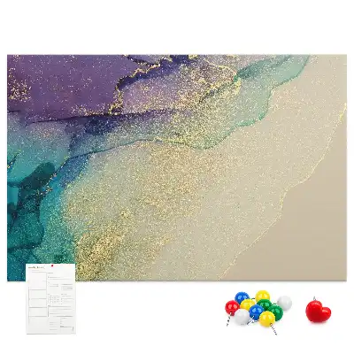 Decorative Printed Marble Cork Board