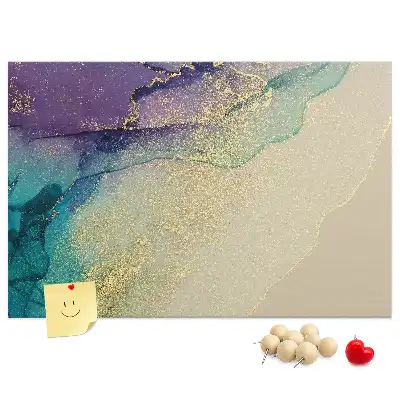 Decorative Printed Marble Cork Board