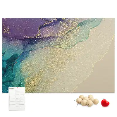Decorative Printed Marble Cork Board