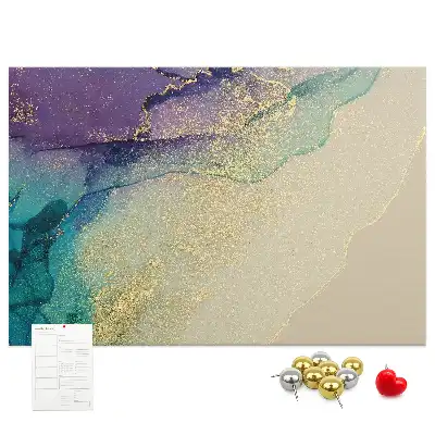 Decorative Printed Marble Cork Board