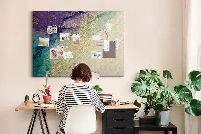 Decorative Printed Marble Cork Board