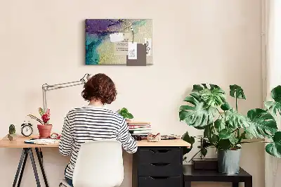 Decorative Printed Marble Cork Board