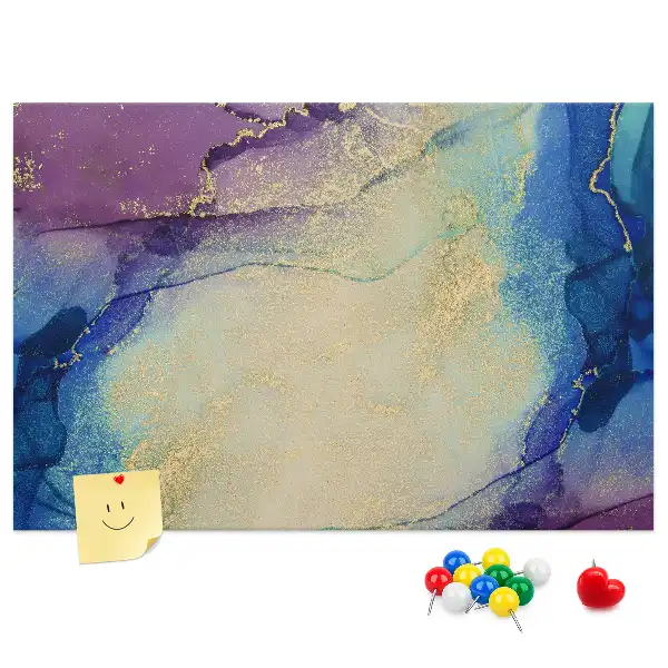 Abstract Marble Cork Memo Board