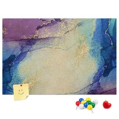Cork memo board Abstract marble